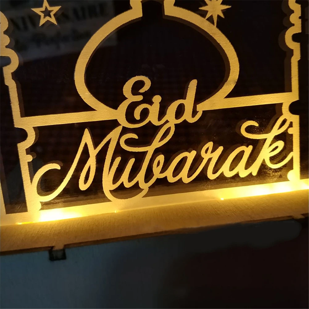 3D EID Mubarak светодиодный настольный светильник Eid al-Fitr декоративный Рамадан Kareem ночник Mubarak Настольный свет