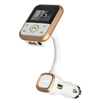 

Bluetooth Car Kit MP3 Player Handsfree Wireless FM Transmitter 3.5mm AUX Bluetooth Radio with LCD Remote Control for SmartPhone