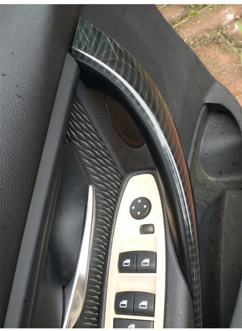 Автомобильный Стайлинг накладка на внутреннюю дверную ручку отделка дверных чаш наклейки украшения для BMW 3 4 серии 3GT F30 F32 F34 авто аксессуары