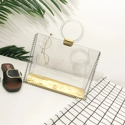 transparent clutch bag
