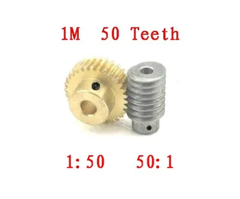 

Free shipping/1M-50T reduction ratio:1:50 copper worm gear hole:8mm rod hole:5(6)mm/Meat Grinder Parts etc.