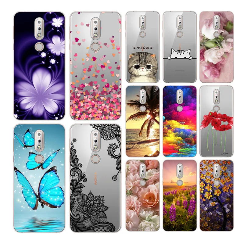 

Goterfly For Nokia 7.1 case cover silicone TPU cartoon for Nokia 7.1 case 5.84 inch colorful case for nokia 7.1 TPU phone case