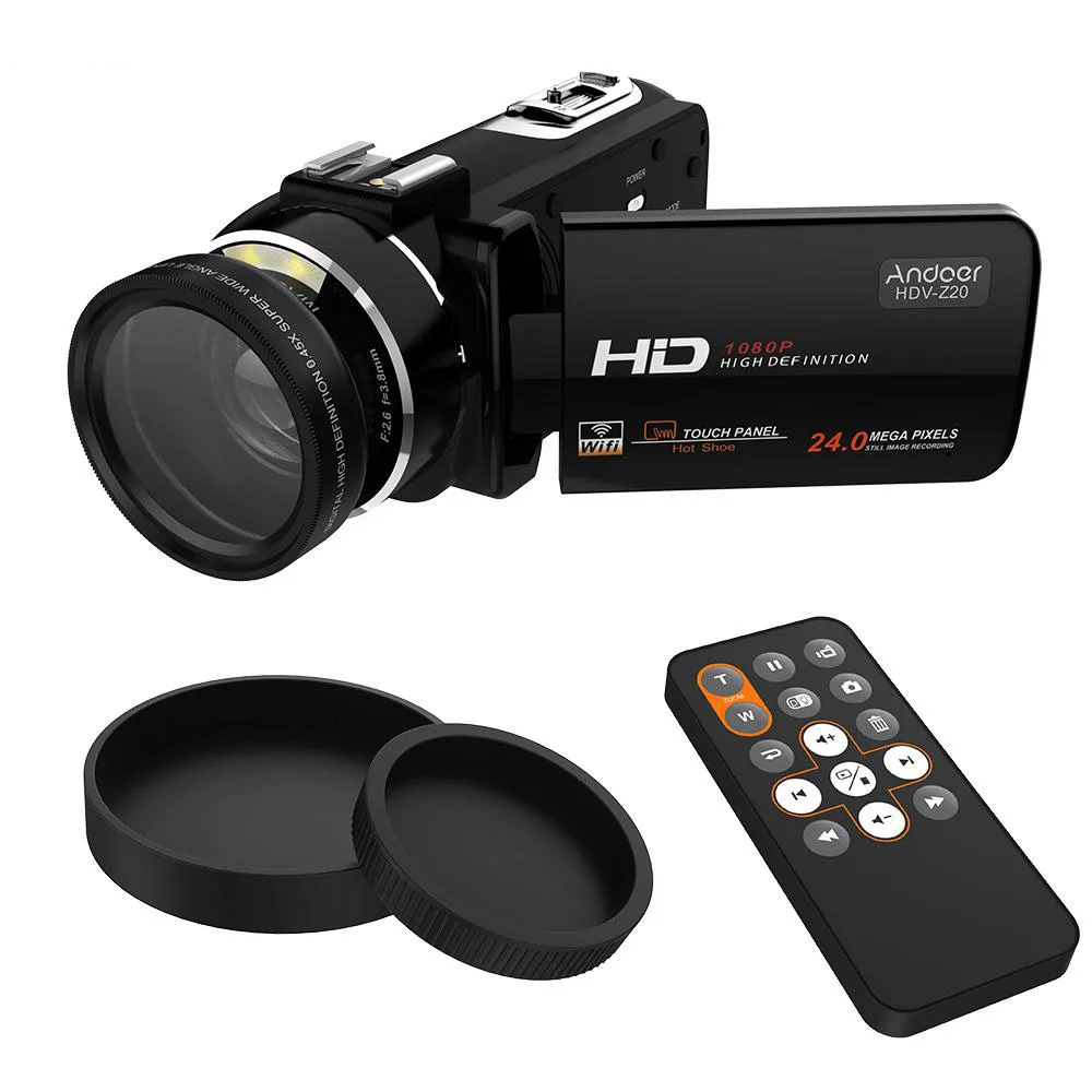 Andoer HDV-Z20 Цифровая видеокамера Full HD 1080P Портативные видеокамеры 24 МП 16X цифровой зум 3," сенсорный экран цифровая камера