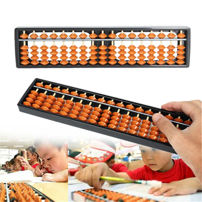 

New Non-toxic Materials Plastic Abacus Arithmetic Soroban 17 Digits Kids Maths Calculating Tool Educational Toys 26.8cm x 1.5cm