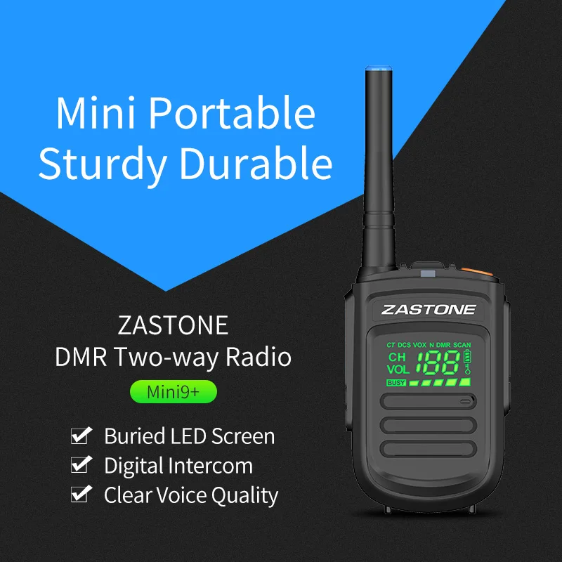 Портативная цифровая рация Zastone Mini9 plus DMR Mini 2 шт. приемопередатчик УВЧ 400 470 МГц