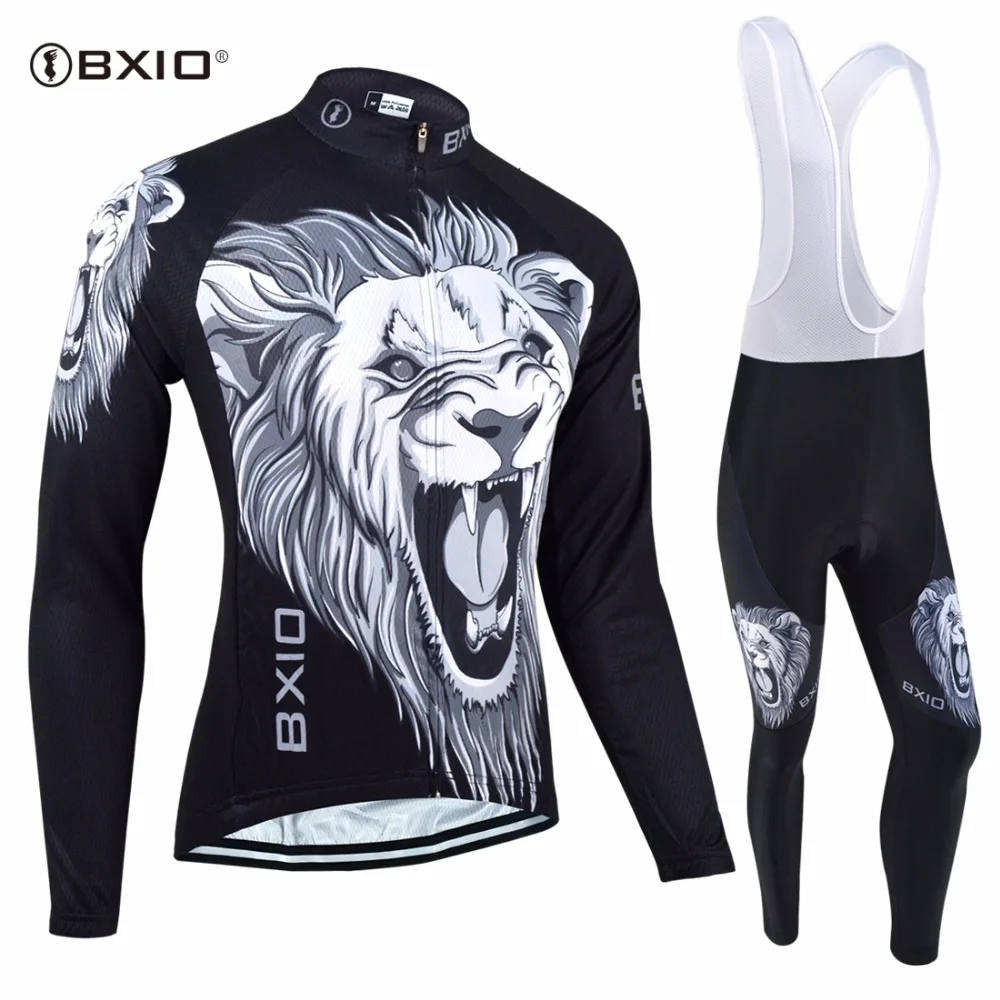 

BXIO Tiger Printed Cycling Sets Long Sleeve Bicycle Wear Quick Dry Men Bicycle Maillot Ropa Ciclismo Hombre Verano BX-010H030