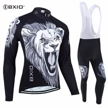 BXIO Tiger Printed Cycling Sets Long Sleeve Bicycle Wear Quick Dry Men Bicycle Maillot Ropa Ciclismo Hombre Verano BX-010H030