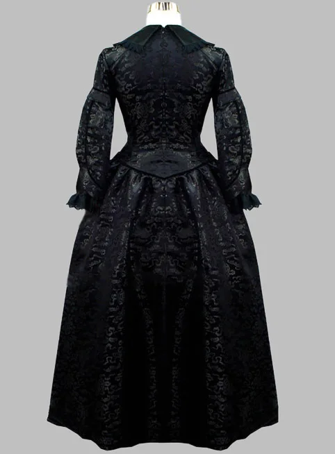 Готическое длинное платье готическое викторианское черное|victorian clothing|dress longgothic