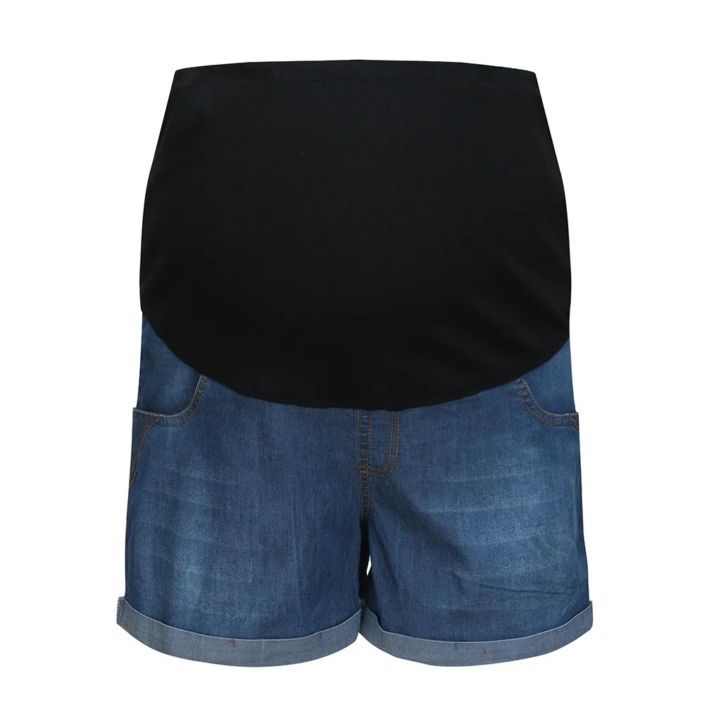 

ARLONEET Maternity High Waist Support Belt Comfort Denim Shorts Loose stretch women's casual pants Support Short Jeans W0321