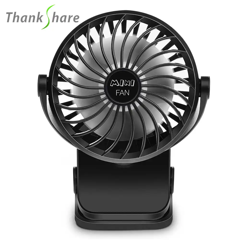 Thankshre Mini Rechargeable Pedestal Table Desk Fan Multi Usb Fan