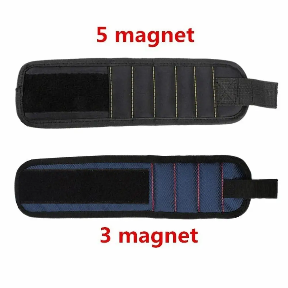 1 шт. магнитный инструмент поясная сумка 3 или 5 Магнитный браслет мешки для браслетов для саморезы сверла плотник инструмент для ремонта авто