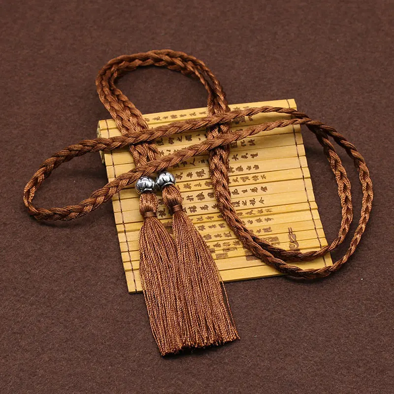 2PCS Polyester Two Head Rope Tape Tassels Home Textile Curtain Clothing Pendant Craft Tassels DIY Clothing Decoration Material