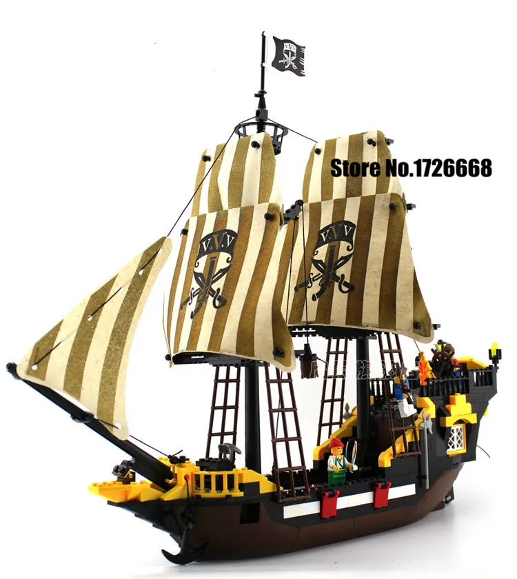 Enlighten bricks pirate ship 590pcs big building block set large