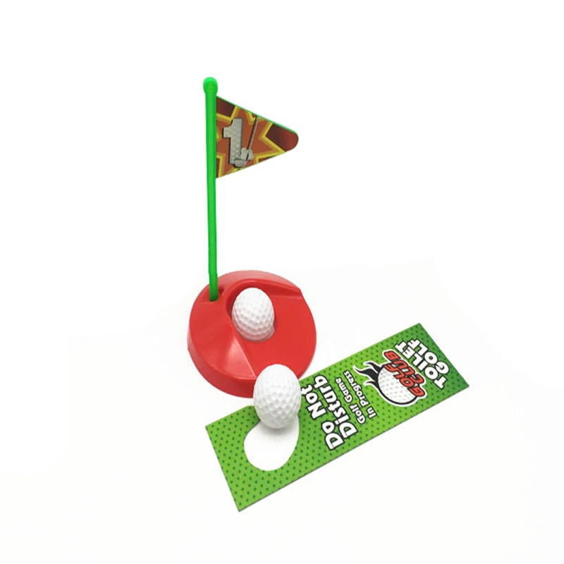 Toilet Golf Putter Set Bathroom Game Mini Golf Set Golf Putting Novelty Set - Play Golf in the Toilet Bathroom Accessories Sets