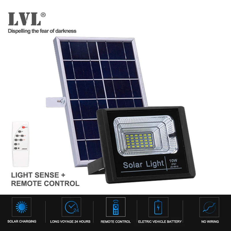 

LED Garden Solar Light 10W Floodlight SMD power leds remote control and time switch mode Waterproof Led Solar Light Outdoor Lamp