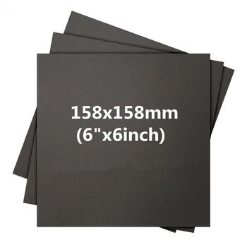 

5 pcs*Lulzbot mini 3D Printing Build Surface 158x158mm Square Black color 6x6 inch stick heated printing bed tape
