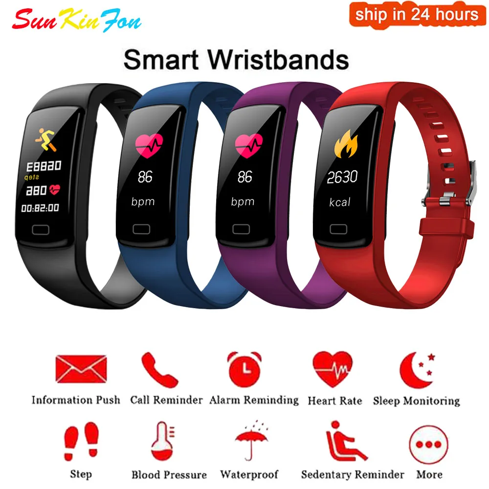 Для samsung Galaxy S10e S10 S10+ Note 8 5 спортивный автоматизированный браслет Heart Rate Monitor часы Фитнес трекер Band