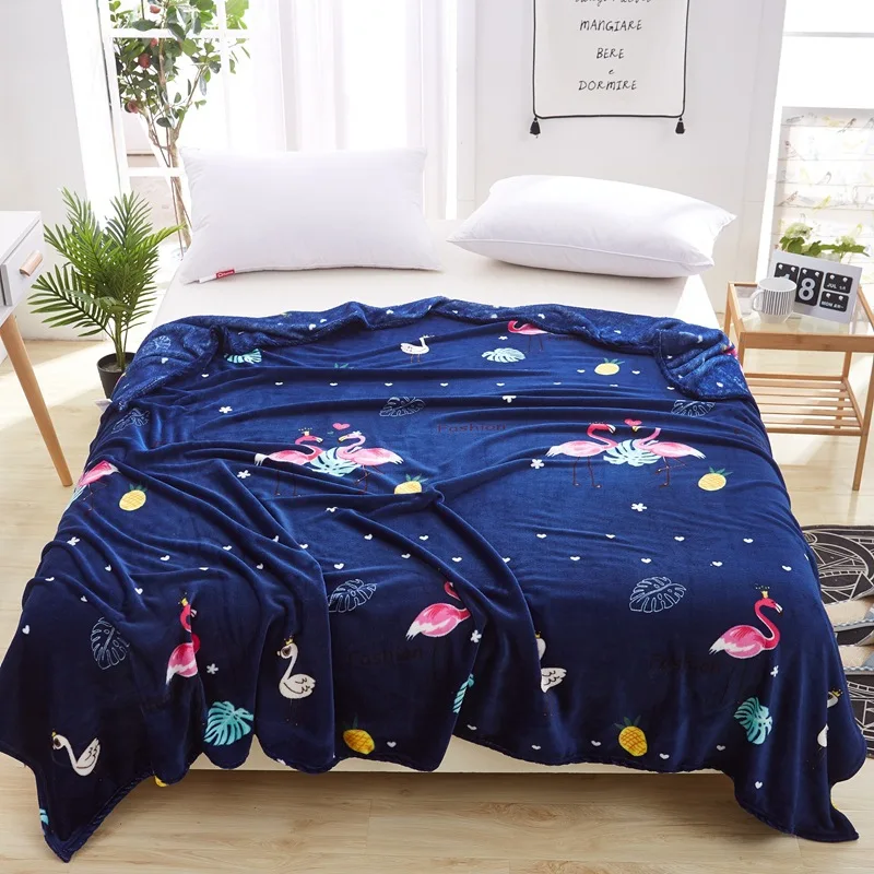 Soft Flannel Freece Blanket For Beds Cover Boys Girls Adults Blankets Flamingos Pink Cat Nap Throw