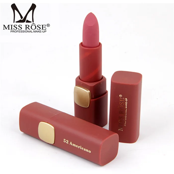 

MISS ROSE fog surface dumb light red easy to color naked bean paste dry rose lip gloss lipstick makeup