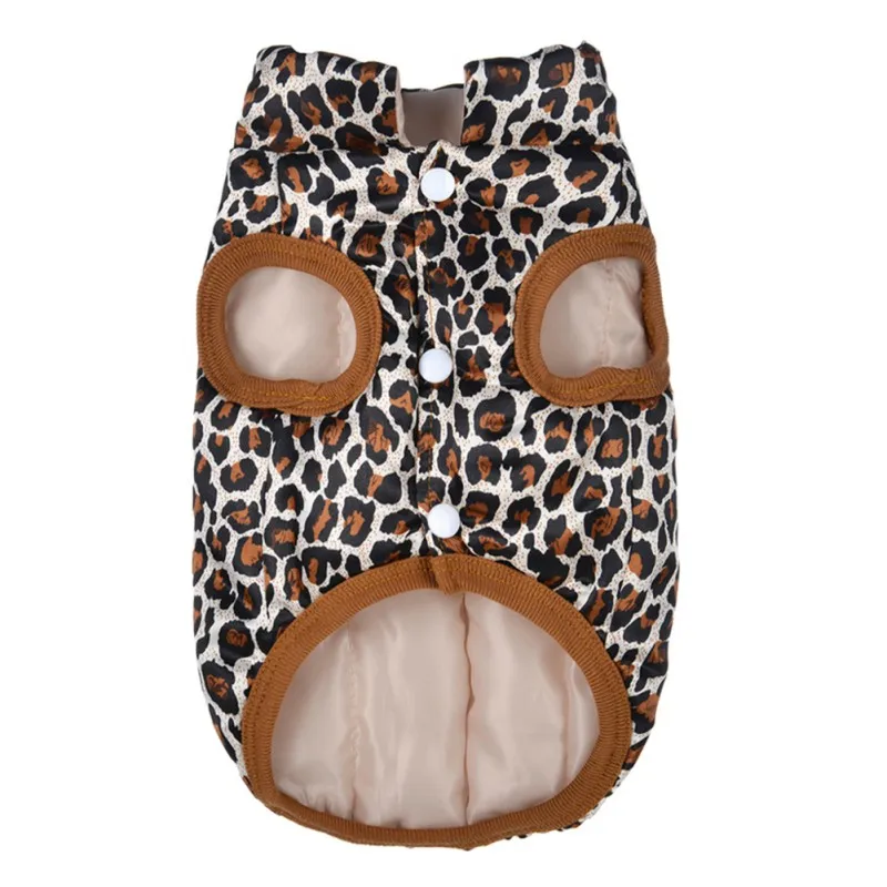 

Winter Dog Clothes Leopard Warm Coat Pet Dogs Jackets Chihuahua Clothing Outerwear Poodle Pet Costume Outfit