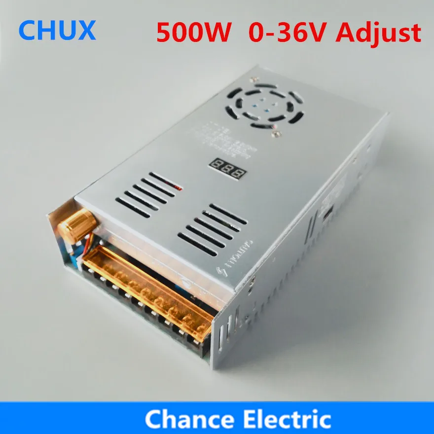 

CHUX Adjustable DC Voltage 500W Switching Power Supply 0-36V With Digital Display SMPS AC TO DC