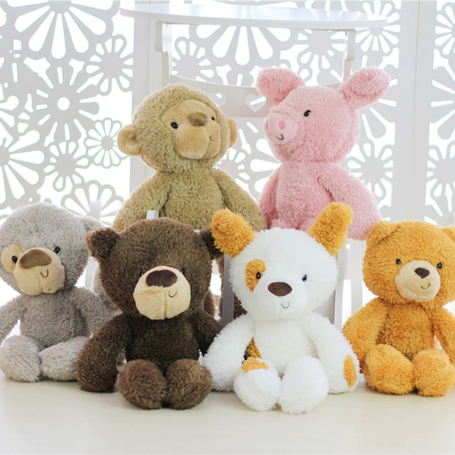 

Small Animal Toys Cute Cartoon Dolls Stuffed Dog Pig Oyuncak Bebek Sleeping Baby Doll Ursinhos Toys For Children Girls 70G0585