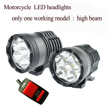 

12V 60W Motorcycle LED Headlight Moto fog Lights only high beam 6000K Motorbike spotlight head lamp auxiliary Lamp Headlight DRL