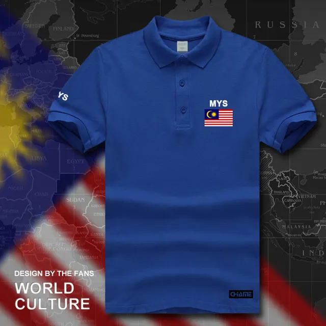 Malaysia Malaysian polo shirts men short sleeve white brands printed