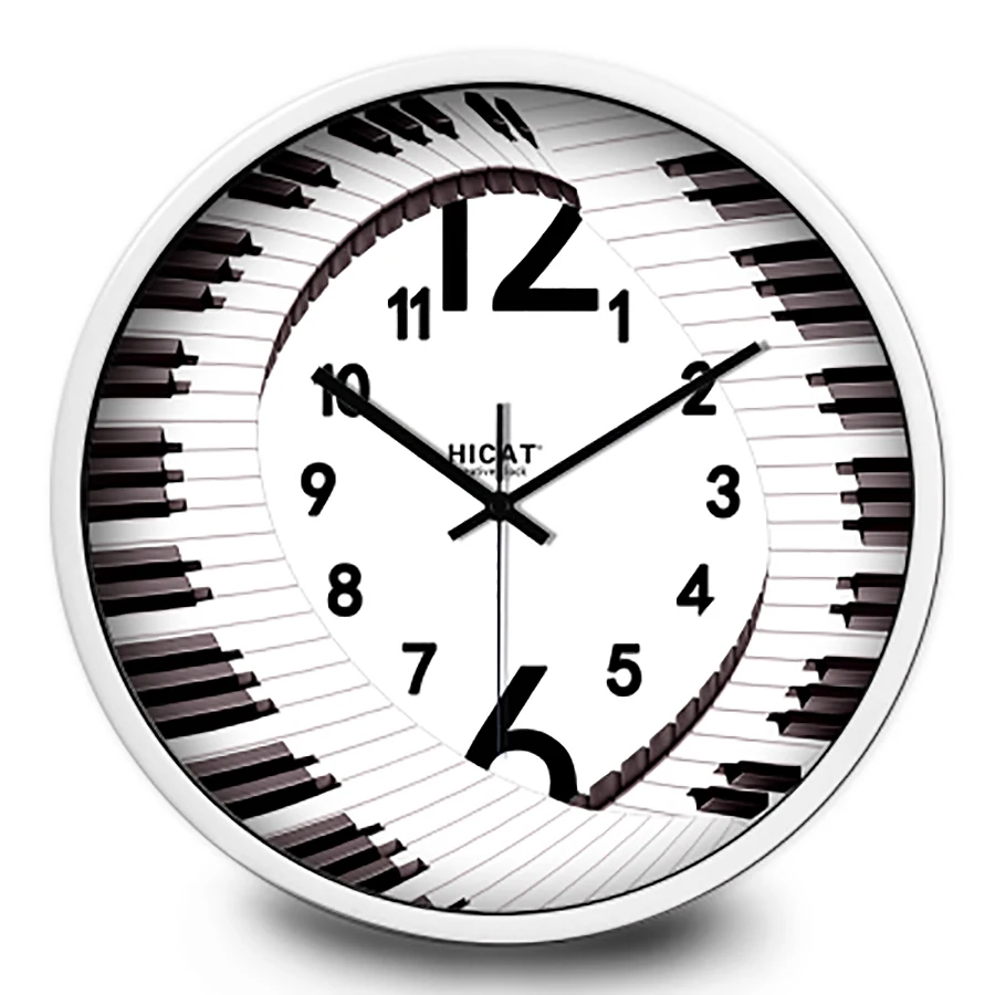 

Piano Art Wall Clock Creative Music Personalize Home Wall Watch Digital Unique Zegary Home Decoration Accessories Modern 50A0001