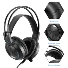 Гарнитура V2000, 7,1 каналов, 3,5 мм разъем, бас, стерео, звуковой эффект, игровые наушники с микрофоном для компьютера, ПК, ноутбука, геймерская гарнитура