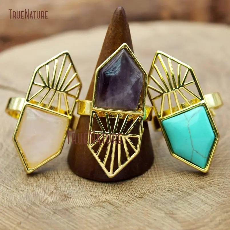 20180111-RM10114- Gold Plating Hexagon Ring_4