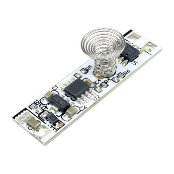 

DC 12V Capacitive Touch Sensor Switch Coil Spring Switch LED Dimmer Control Switch 9-24V 30W 3A for Smart Home LED Light Strip