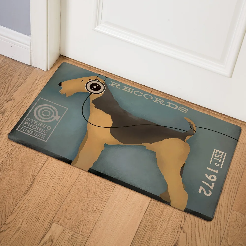 Мультяшный стиль милый животное собака коврик с принтом кухонный ковер гостиная вход в коридор Придверный коврик нескользящий коврик 75 см