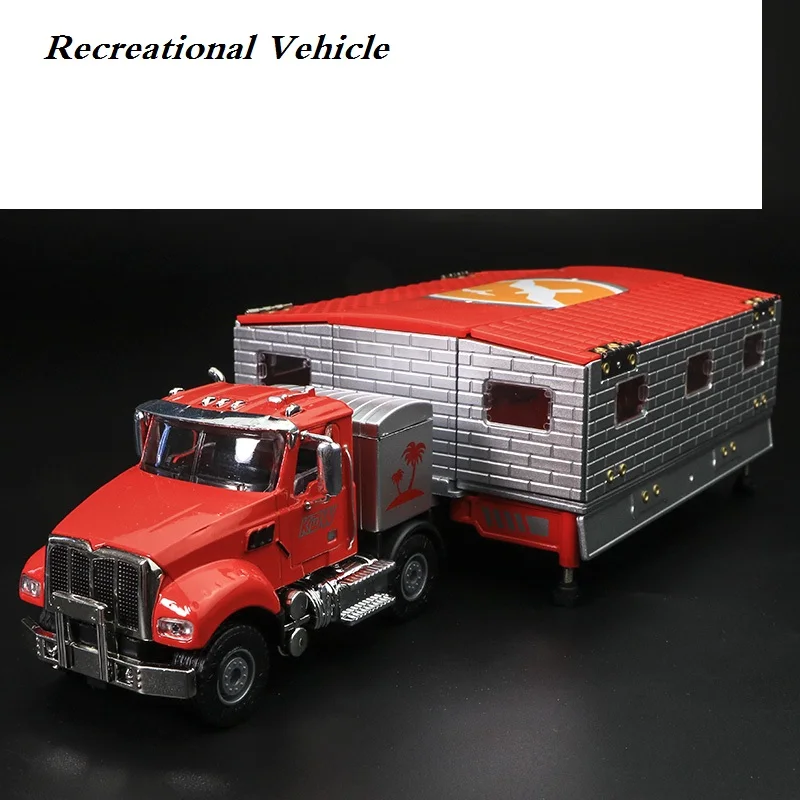 DieCasts RV модели для возраста от 1 этаж дома дизайн(24,5 см) дом деформации и детские наслаждаться игрушки "Сделай своими руками" металлический отдыха модели автомобиля