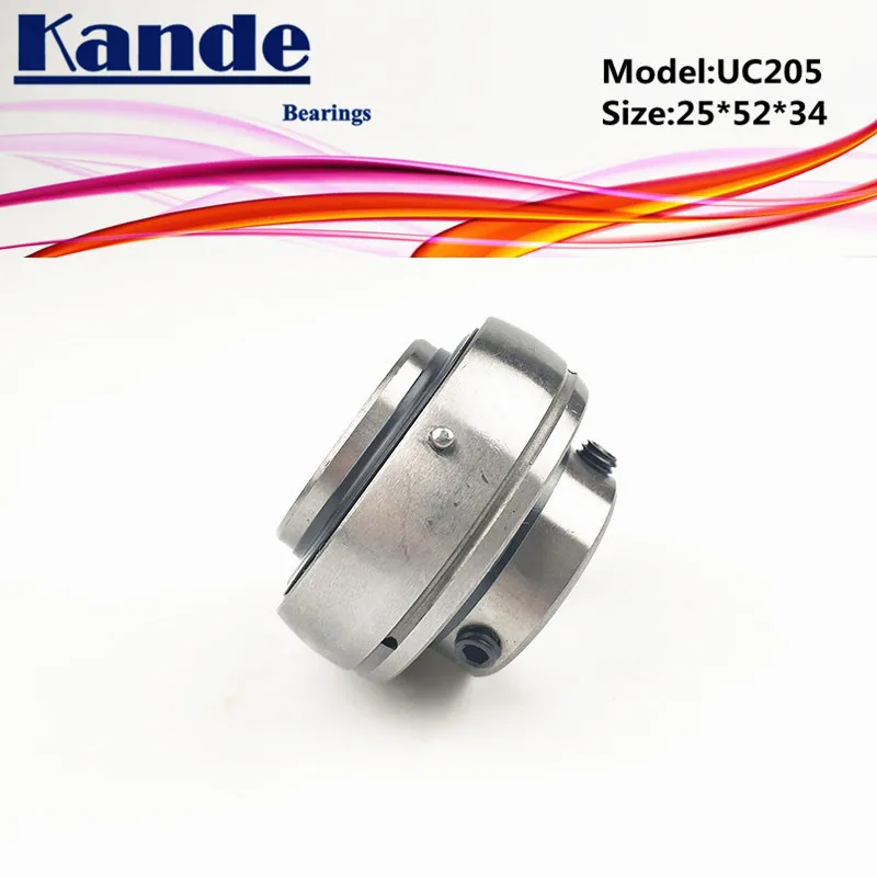 1pc UC 205 UC205-14 ID: 7/8" UC205-16 ID: 1" pillow block bearing UC205 UC 205-14 UC205-16 Kande