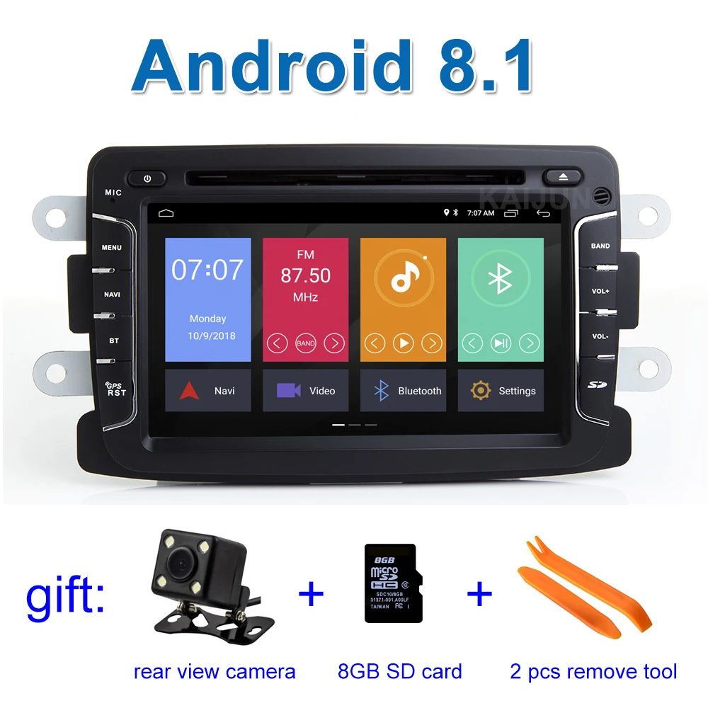 

Android 8.1 Car DVD Stereo Player GPS for Dacia Sandero Renault Duster Captur Lada Xray 2 Logan 2 with WiFi Radio BT