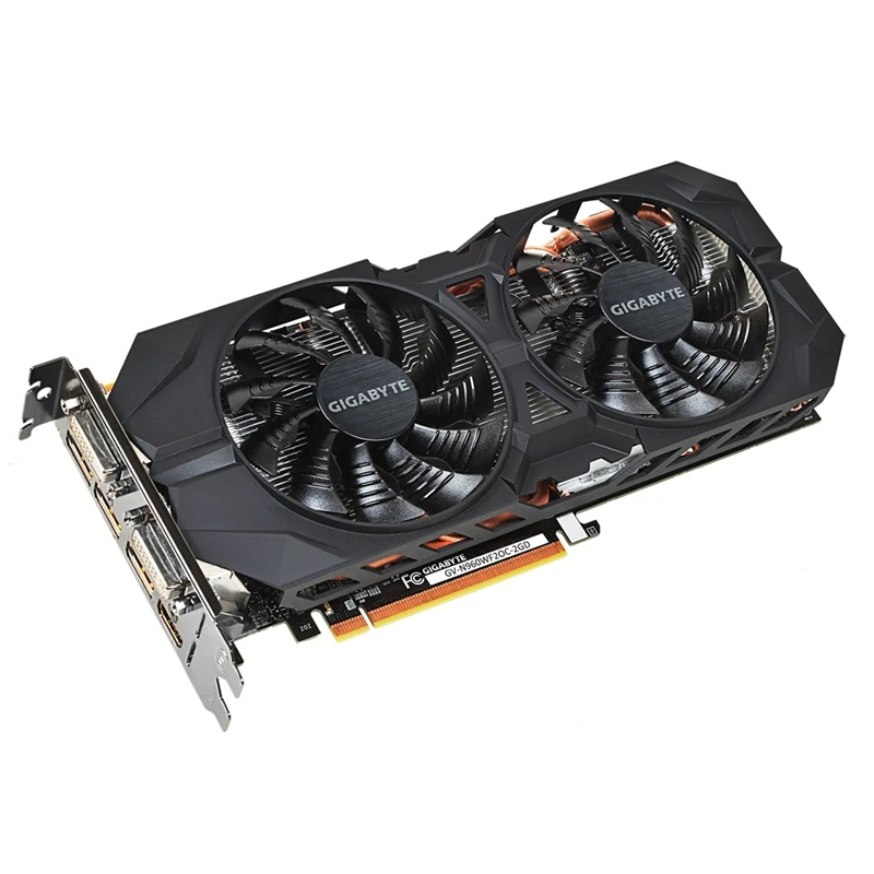 GIGABYTE видеокарты GTX 960 2 Гб 128 бит GDDR5 2GD5 видеокарта для nVIDIA Geforce GTX960 N960WF2OC-2GD Hdmi Dvi карты