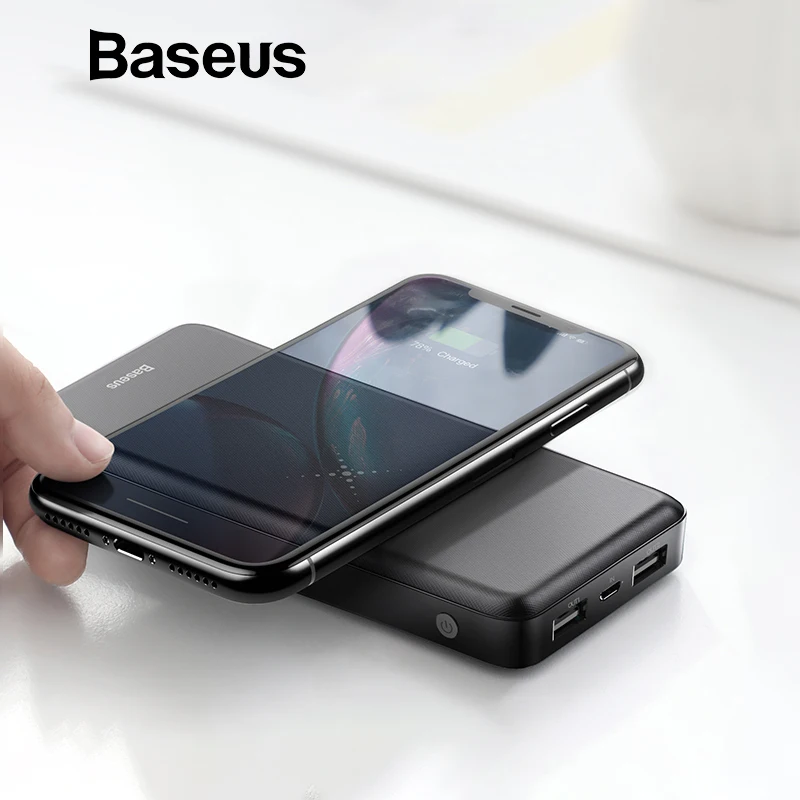 Baseus 10000mAh Wireless Charger Power Bank For iPhone Samsung Huawei Xiaomi Powerbank Dual USB Charging External Battery Pack Baseus 10000mAh Wireless Charger Power Bank For iPhone Samsung Huawei Xiaomi Powerbank Dual USB Charging External Battery Pack