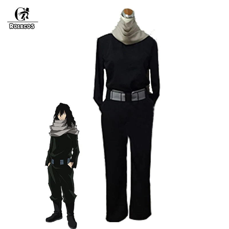 Rolecos аниме мой герой Academia Косплей Костюм Shouta Aizawa костюм боевые костюмы для мужчин косплей костюм черный Комбинезоны