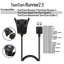 USB Charging Cradle Cable Charger For TomTom Runner 2 3/Adventurer/Golfer 2 for TomTom Spark 3 GPS Watch