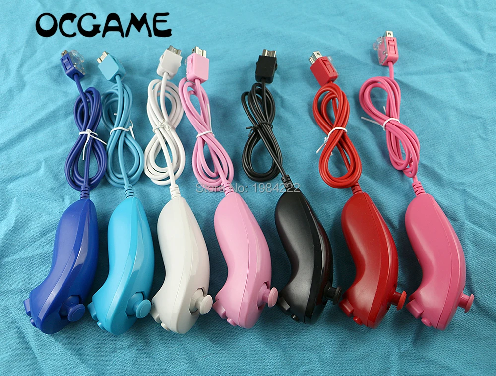 

OCGAME Wholesale 7 colors choose Nunchuck Controller Video Games Accessories for Nintendo Wii Wii U