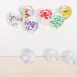 12 дюймов 5 шт. DIY прозрачный Шарики с наполнителями круглые Бумага confettis Свадьба День Рождения Декор дети Подарки для гостей