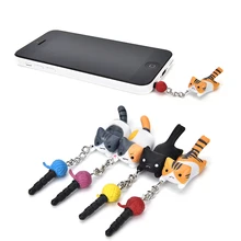 Горячая супер милая Пылезащитная заглушка счастливый кот, играющий с мячом 3,5 мм Анти Пыль Разъем для наушников Пробка крышка для телефона оптом