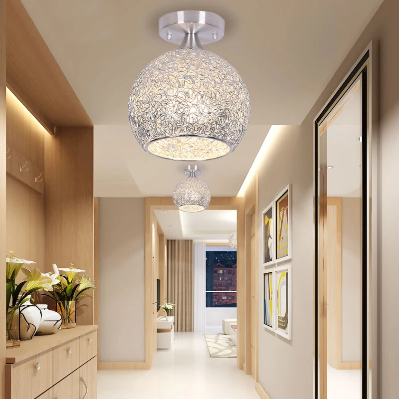 

Youlaike ceiling light led lamps for living room bedroom hallway foyer balcony lampara de techo silvery spherical plafondlamp