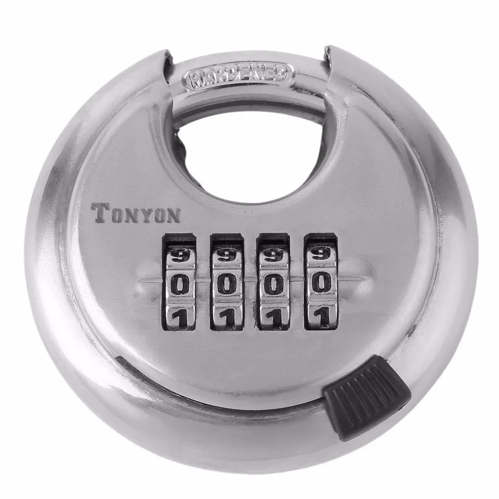 Stainless Steel Security Master Round Shape 4 Digit Numerical Padlock