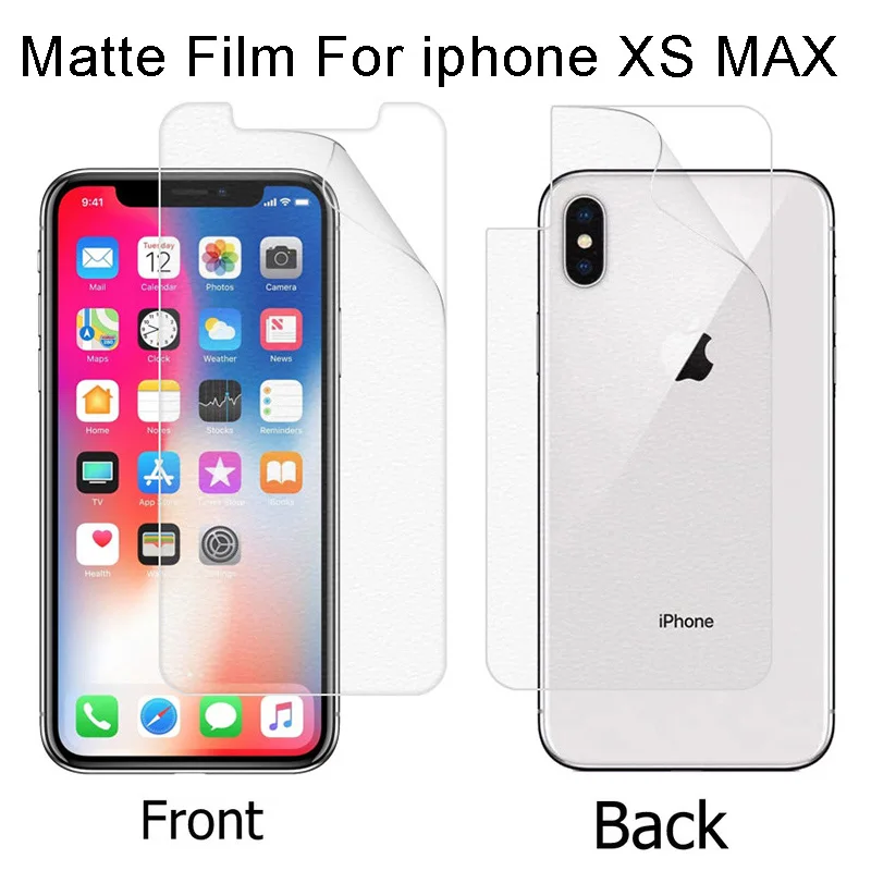 Глянцевая и матовая пленка для Apple Iphone XS max XR HD прозрачная глянцевая фронтальная