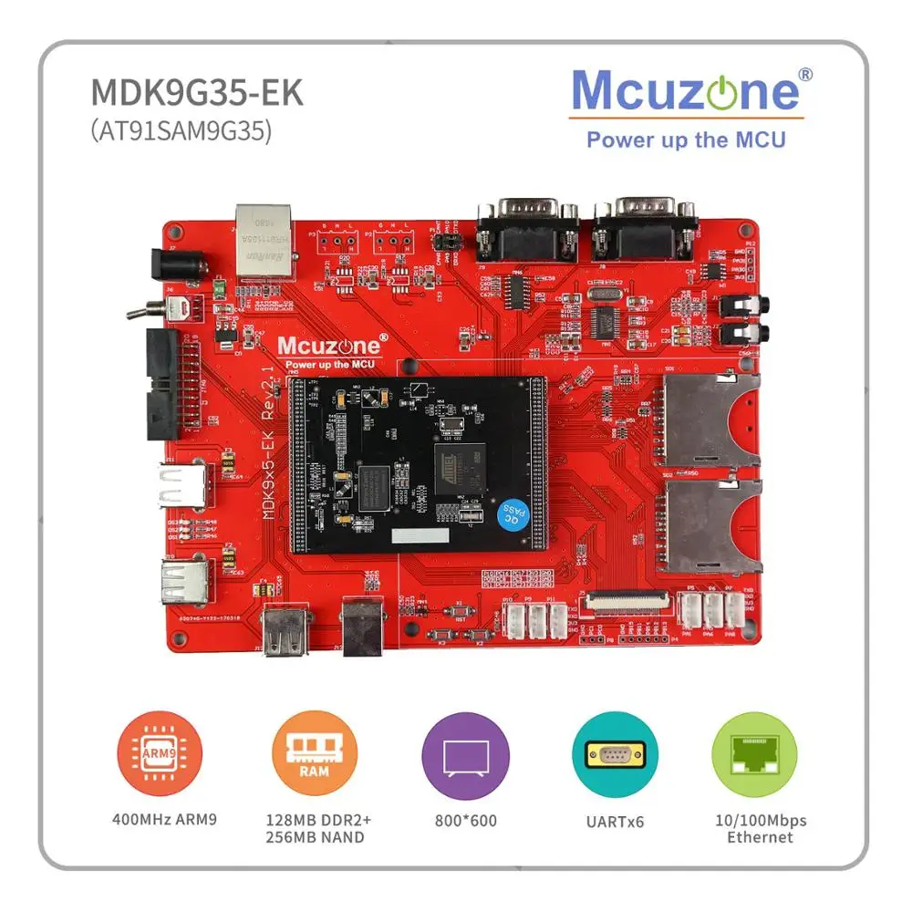 AT91SAM9G35 MDK9G35-EK development KIT QT4 400MHz CPU 256M NAND Ethernet USB HighSpeed arm9 atmel microchip linux | Компьютеры и офис