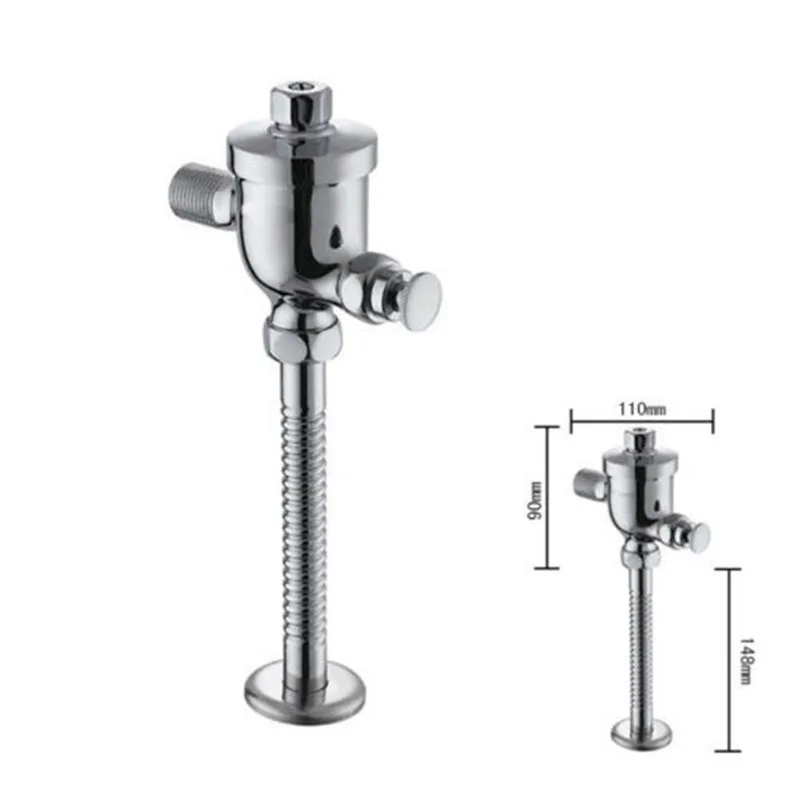 Латунный писсуарный кран для туалета с замедленным прессом автоматический отключающий мочи промывочный клапан, хром 11-198