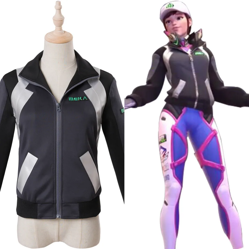 OW D.Va DVA Hana песня Косплэй костюм съемки Куртка со звездой Толстовка|Костюмы аниме| |
