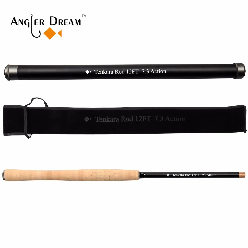 

Angler Dream 12/13FT Tenkara Fly Rod 7:3 Fast Action 30T Carbon Fiber/ Graphite IM8 Telescoping Fly Fishing Rods & Rod Tube